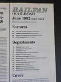 Railfan & Railroad Magazine 1992 June Edaville and the Maine Two-Footers