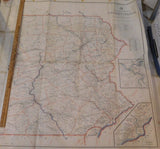 Map Pennsylvania Showing Post Offices 1957 showing railroads