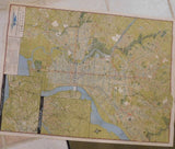 Map PTC Map of Philadelphia #10 1950 Showing Street Car Bus and Subway Lines