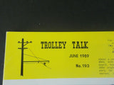 Trolley Talk #193 1989 June How about a cheer for the 50s