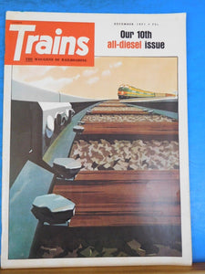 Trains Magazine 1971 December All Diesel issue Erie builts Noses of yesteryear