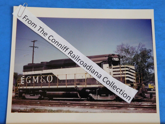 Photo Gulf Mobile & Ohio Locomotive #524 8X10 Color