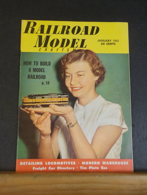 Railroad Model Craftsman Magazine 1955 January RMC Detailing locomotives Modern