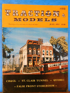 Traction & Models #113 1974 July CH&GL St Clair tunnel Quebec False front storer