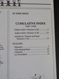 Old Toy Soldier Newsletter Vol 20 #6 Dec 1996 -Jan 1997 10 Year Cumulative Index