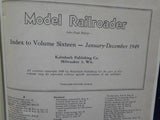 Model Railroader Magazine Bound Volume 16 January-December 1949