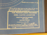 Blueprint PRR Diesel-Electric Locomotives Traction Motor Blower #2 end dr 455782