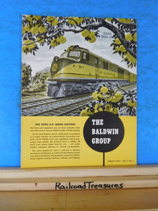 Baldwin Group Magazine 1946 August Vol 7 #1 First 3000 hp diesel unit Tire teste