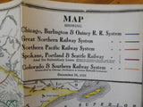 Chicago Burlington & Quincy Railroad Company Annual Report 1924 Foldout map