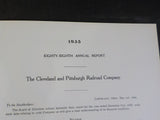 Cleveland and Pittsburg Railroad Company Annual Report 1935 88th Financials mile