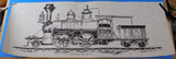 Print Double End Tank Locomotive Pen Drawing Copy 26 x 10