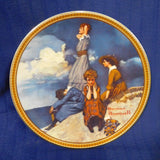 Plate Norman Rockwell Waiting on the Shore Rockwell's Rediscovered Women Knowles