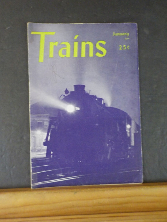 Trains Magazine 1944 January SP Cascade Line Locomotive messengers Marion Natura