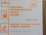 Aircraft Accident SUMMARY Report #86-3 Detroit, Michigan 1985