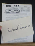 RPO, The Old Smokey Railway Museum Newletter  1981-1982 Various issues LOT of 5