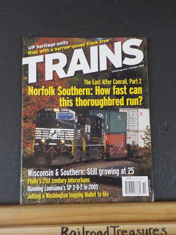 Trains Magazine 2005 October Norfolk Southern Wisconsin & Southern