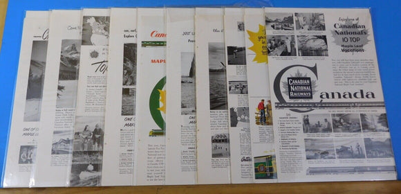 Ads Canadian National Railway #4 Advertisements from various magazines (10)