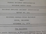 Railroad EMPLOYEE Accident Investigation Report #223 MKT Pryor OK 18974