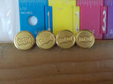Button Frisco Waterbury Small lot of 4 small Gold in color