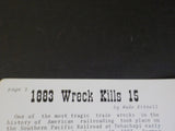 Wheel Clicks 1978 August Pacific Railroad Society 1883 Wreck Kills 15