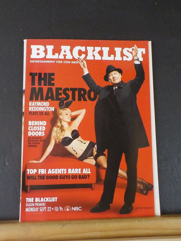 Playboy Magazine 2014 September Entertainment for Men BLACKLIST Cover