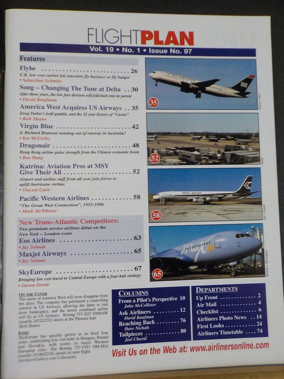 Airliners World’s Airline Magazine 2006 January February #97 America West US Air