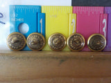 Button Pullman Lot of 5 Scoville  Gold in color