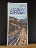 Map CN Across Canada Railway Map Canadian National 1969
