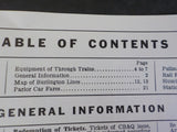 Burlington Route System Public Timetable 1964 May-October
