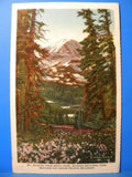 Postcard Mt. Rainier from Spray Park Union Pacific Railroad Postmarked 1941 Idah