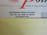 EMD Pointers 1967 January 16 Governor speed settings all 35 40 & 45 series locom