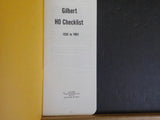 Gilbert HO Checklist 1938-1963  1976  Stamped Sample   Stapled