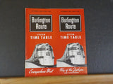 Burlington Route System Public Timetable 1960 November - April 1961