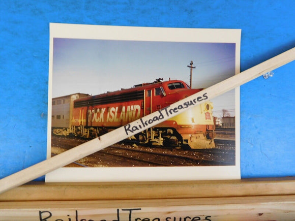 Photo Rock Island Railroad Locomotive #677 8 X 10 Color E9A Blue Island IL 1973