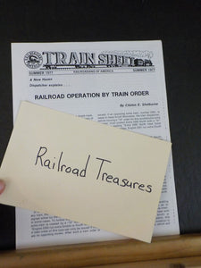 Train Sheet Railroadians Of America 1977 Summer Railroad Operation by Train Orde