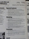 Railroad Model Craftsman Magazine 1993 July Amtrak GE B32-8WH plans