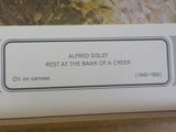 Renaissance Lithographic Print  Alfred Sisley Rest at the bank of a creek