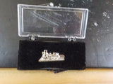 Jewelry Steam Locomotive pin Silver in color 4-4-0 with tender