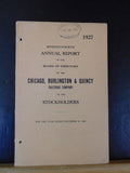 Chicago Burlington & Quincy Railroad Company Annual Report 1927 Foldout map