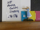 Jaycees Nebraska Anie Oakley Blue dress Shooting rifle   PIN