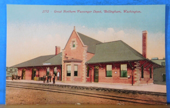 Postcard Great Northern Passenger Depot Bellingham Washington