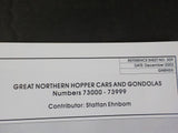Great Northern Goat Reference Sheet #309 December 2002 Hopper cars & Gondolas