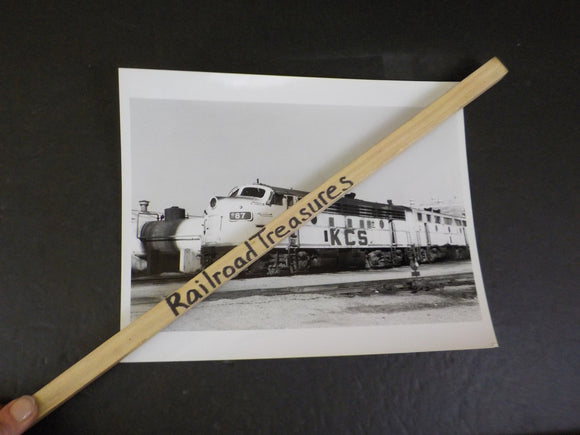 Photo Kansas City Southern Locomotive #87 Black & White 1968  8 x 10 Shreveport