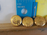 Button Conrail Waterbury Lot of 4 small gold in color
