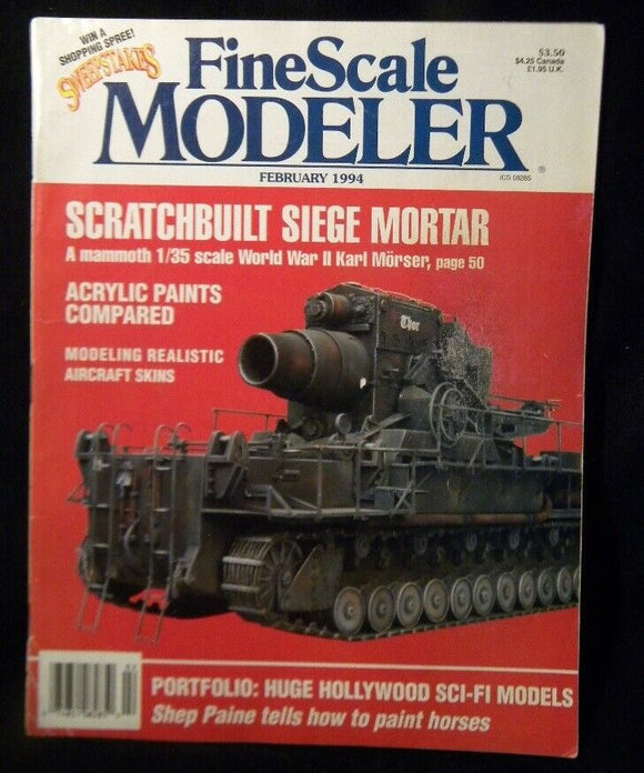 FineScale Modeler 1994 February Acrylic modeling paints Painting small-scale hor