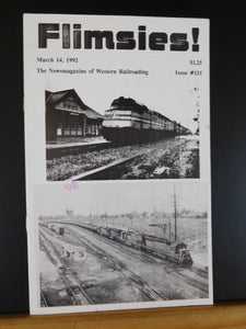 Flimsies West Issue #131 March 14, 1992 News Magazine of Western Railroading