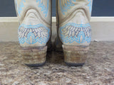 Corral Teen Boots size 4 1/2T Stk #1031 Angel Wings Hearts Embroidered Western C
