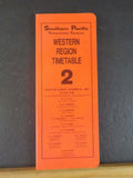 Southern Pacific Employee Timetable #2 Western Region 1987 October 25