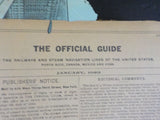 Official Railway Guide 1923 January   VERY FRAGILE NO COVERS