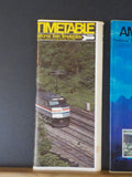 Amtrak Public Timteable Lot of 5 National  Timetables 1980-1987